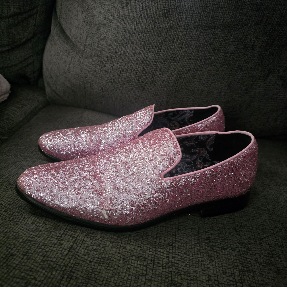 Enzo Romeo | Pink Glitter Loafers Men's Size 14